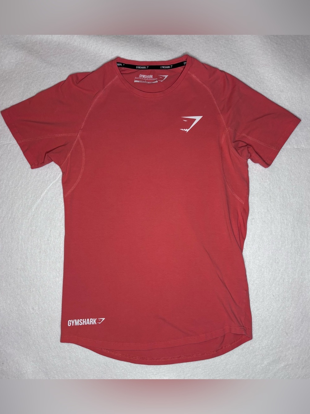 Rare Men’s Gymshark OG Form V1 Coral Short Sleeve Performance Tee Size Large